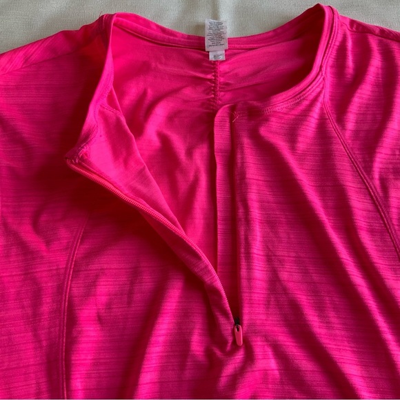 Athleta Hot Pink Ruched Muscle Tee - Picture 6 of 9